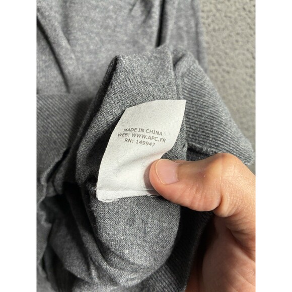 A.P.C. Rue Madame Paris Sweater Men's Large Cashmere Blend Crew Neck Pullover - Picture 9 of 13